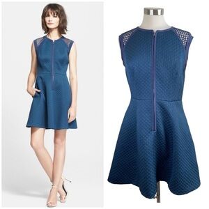 REBECCA TAYLOR Quilted Zip Front Dress size 10